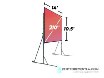 Fast Fold Projector Screen 210″ (front projection) rental