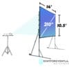 Fast Fold Projector Screen 210″ 14x10.5 ft (Rear Projection) Rental