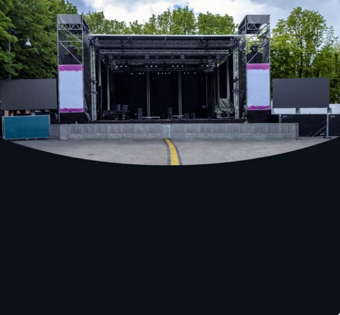 empty outdoor rock stage