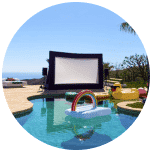 Outdoor movie screen rental