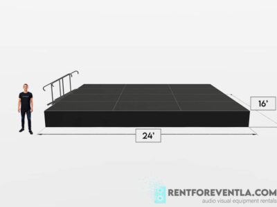 Portable  stage rental kit  24′ x 16′ - Portable stage rental packages - portable-stage-rental-24x16-1
