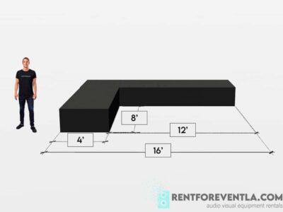 Portable Stage Rental - L-Shape Custom - Portable stage rental packages - stage-rental-L-shape