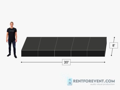 Portable Stage Rental Kit 8' x 8' - Portable stage rental packages - 20x8